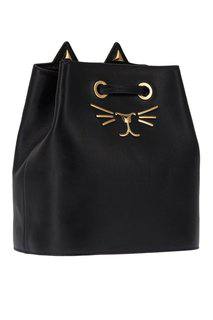 Черная сумка Feline Bucket Bag Charlotte Olympia