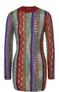 Удлиненный приталенный пуловер с длинным рукавом Missoni