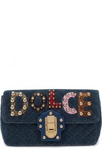 Сумка Lucia из текстиля с аппликациями Dolce &amp; Gabbana