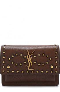 Сумка Sunset Monogram small с заклепками Saint Laurent