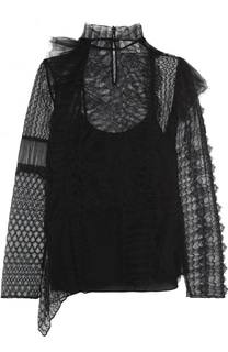 Кружевная блуза с длинным рукавом и воротником-стойкой 3.1 Phillip Lim