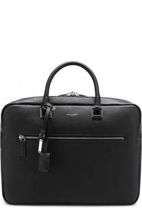 Кожаная сумка для ноутбука с плечевым ремнем Saint Laurent