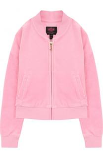 Спортивный кардиган с принтом и глиттером Juicy Couture
