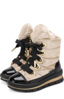 Ботинки с текстильной отделкой на шнуровке Jog Dog