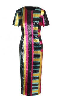 Приталенное платье-миди с завышенной талией и пайетками Diane Von Furstenberg