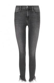 Укороченные джинсы-скинни с потертостями Frame Denim