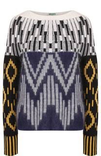 Шерстяной пуловер с круглым вырезом Kenzo