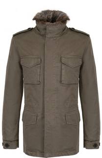 Хлопковый френч с меховой подстежкой Lempelius