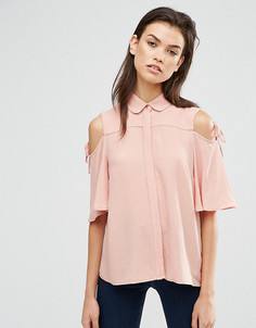 Блузка в стиле casual с завязками на рукавах ASOS TALL - Розовый