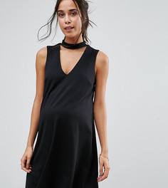 Платье с лентой на шее для беременных New Look Maternity - Черный