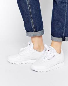 Белые кожаные кроссовки Reebok Classic - Белый