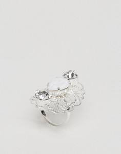 Кольцо с кристаллами Swarovski от Krystal London Regal - Серебряный