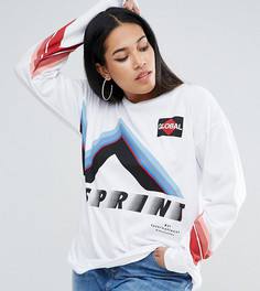Лонгслив с принтом ASOS CURVE - Белый