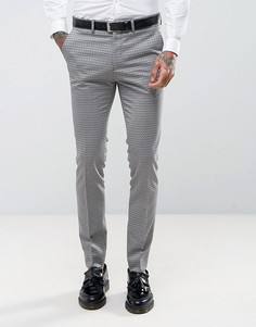 Супероблегающие брюки из жаккарда с ромбовидным узором Rudie - Темно-синий