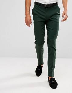 Зеленые строгие брюки зауженного кроя ASOS - Зеленый