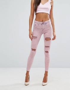 Джинсы River Island Molly - Розовый