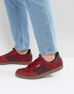 Бордовые кроссовки adidas Skateboarding Leonero BY4054 - Красный