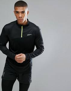 Черный свитшот с молнией 1/4 Craft Sportswear Radiate Running 1905387-999603 - Черный