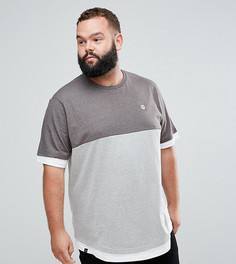 Двухцветная футболка Le Breve Plus - Серый