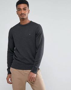 Черный джемпер из хлопка пима и кашемира с круглым вырезом Tommy Hilfiger - Черный