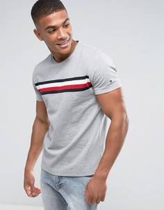 Футболка с крупными полосками на груди Tommy Hilfiger Lester - Серый
