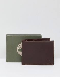 Коричневый кожаный бумажник с карманом для монет Timberland Grafton - Коричневый