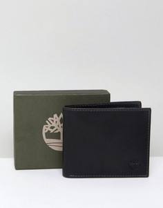 Черный кожаный бумажник с кармашком для монет Timberland Grafton - Черный