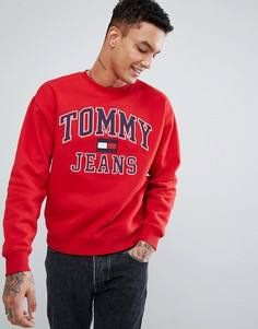 Красный свитшот в стиле 90-х Tommy Jeans Capsule - Красный