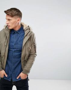 Зимняя куртка с искусственным мехом на капюшоне Jack & Jones Vintage - Зеленый