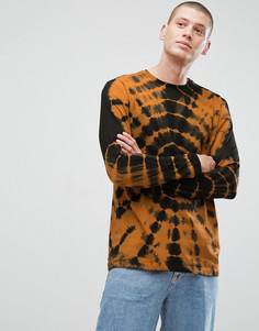 Длинный красно-бурый лонгслив ASOS - Оранжевый