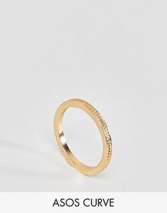 Фактурное кольцо на мизинец эксклюзивно для ASOS CURVE - Золотой