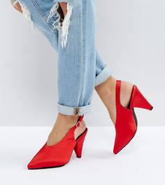 Туфли-лодочки на каблуке для широкой стопы New Look - Красный