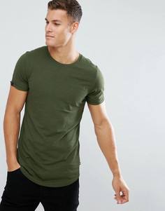 Длинная хлопковая футболка Produkt - Зеленый