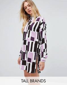 Платье-рубашка с принтом Noisy May Tall - Мульти