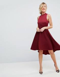 Платье с высоким воротником и пышной юбкой Ted Baker - Красный