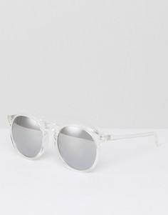 Круглые солнцезащитные очки в прозрачной оправе AJ Morgan Sold - Очистить