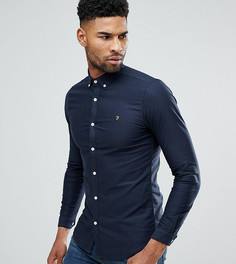 Темно-синяя приталенная оксфордская рубашка на пуговицах Farah TALL - Темно-синий