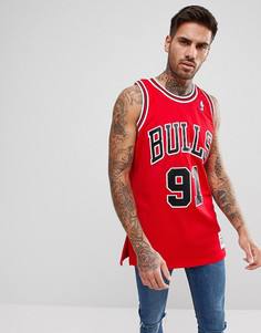 Красная майка Mitchell & Ness NBA Chicago Bulls Dennis Rodman Swingman - Красный