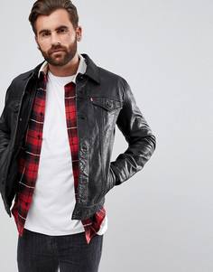 Кожаная куртка Levis - Черный