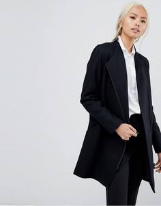 Шерстяное пальто Selected - Черный