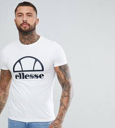 Белая длинная облегающая футболка с логотипом Ellesse - Белый