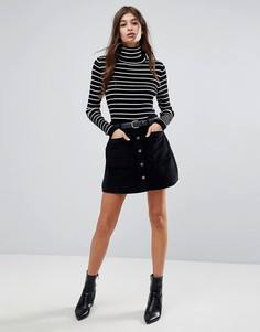 Вельветовая юбка Vero Moda - Коричневый