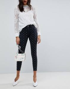 Джинсы скинни с заклепками River Island Amelie - Черный