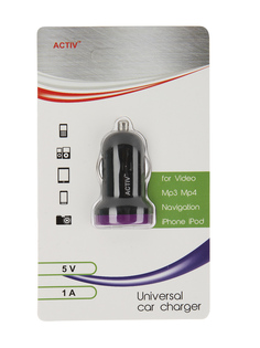 Зарядное устройство Activ CAU1-1A-01 1000 mAh Black-Purple 35984