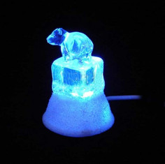 Новогодний сувенир Мишка на ледяном кубике USB Orient NY5062