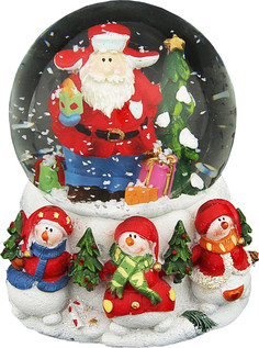 Снежный шар СИМА-ЛЕНД Дед Мороз в шапке-ушанке с ёлочкой 1058591