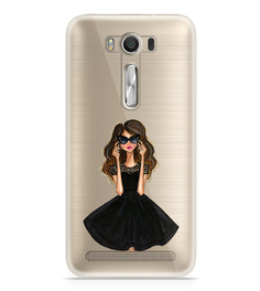 Аксессуар Чехол Asus ZenFone 2 ZE500KL Laser 5.0 With Love. Moscow Silicone Girl in Dress 5809