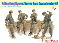 Сборная модель Dragon Солдаты Fallschirmjager w/kurzer 8cm Granatwerfer 42 6373