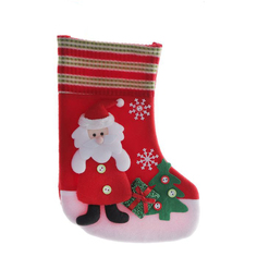 Украшение СИМА-ЛЕНД Носок для подарка Дедушка Мороз у ёлочки 718470