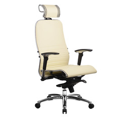 Компьютерное кресло Метта Samurai K-3.02 Beige с 3D подголовником